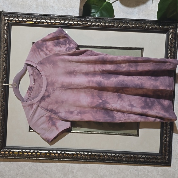 Lululemon Swiftly Tech Short-sleeve Shirt 2.0 In Marble Dye Vintage Plum - Picture 6 of 9